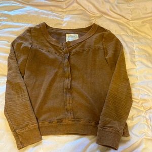 We The Free Ribbed Thermal Henley Top